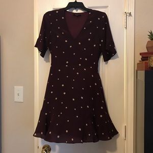 Madewell Silk Flutter-hem Dress in Star Mix (0)